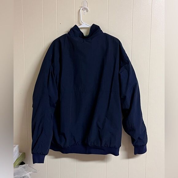 Vintage White Sierra Blue Windbreaker Bomber Fleece Jacket Sz 2XL XXL - Picture 5 of 9